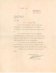 Letter requesting the release of a staff member.